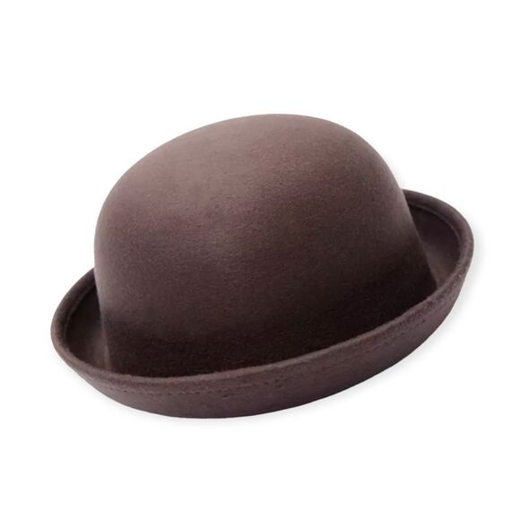 Brown Bowler Bucket Hat -NEW - Picture 1 of 4